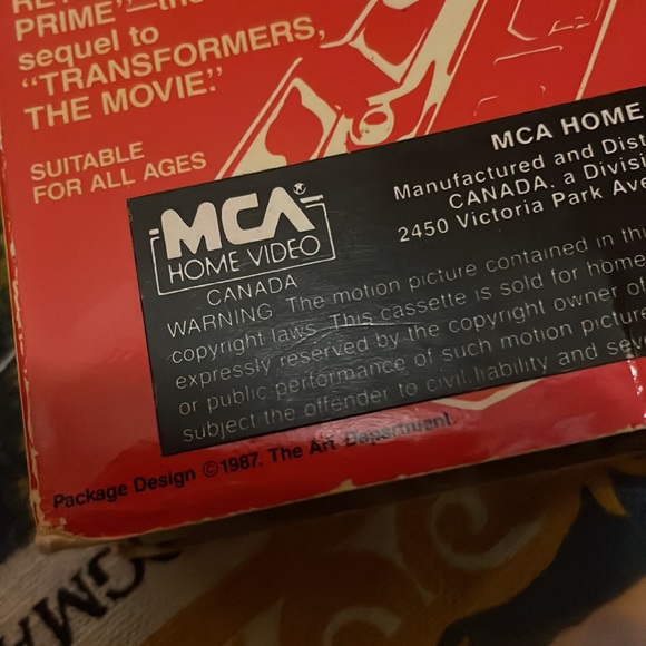 RARE ! Original vhs transformers - Picture 6 of 7